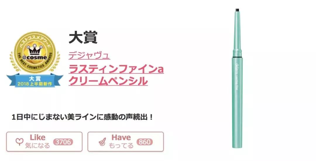 2018cosme大赏完整名单,2020上半年cosme美妆大赏