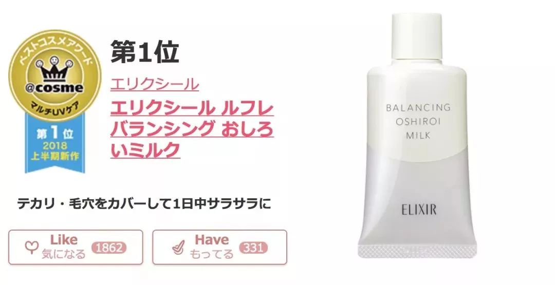 2018cosme大赏完整名单,2020上半年cosme美妆大赏