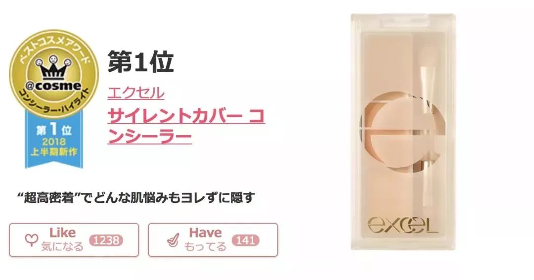 2018cosme大赏完整名单,2020上半年cosme美妆大赏