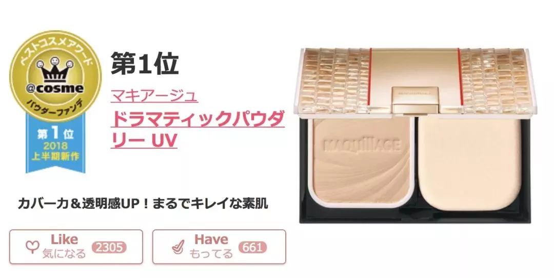 2018cosme大赏完整名单,2020上半年cosme美妆大赏