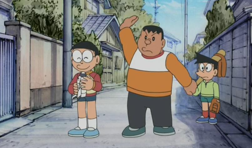 大雄玩个纸飞机都被胖虎欺负，看的气死了