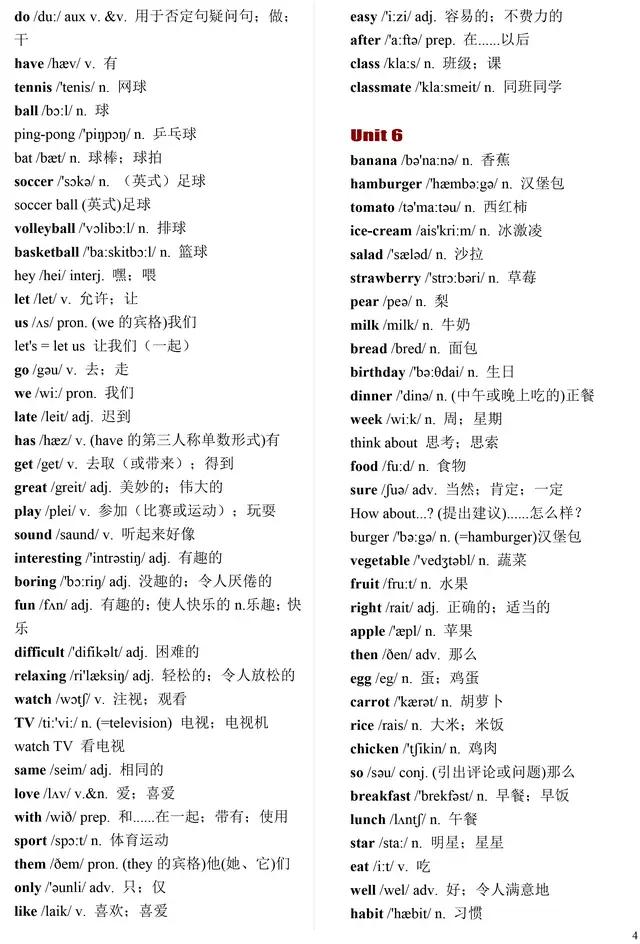 七年级下册英语单词表全部仁爱版,七年级下册英语单词表全部外研版