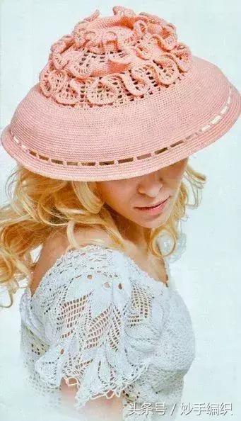 空心线钩太阳帽教程视频,空顶遮阳帽的钩法