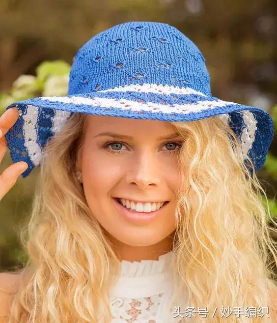 空心线钩太阳帽教程视频,空顶遮阳帽的钩法