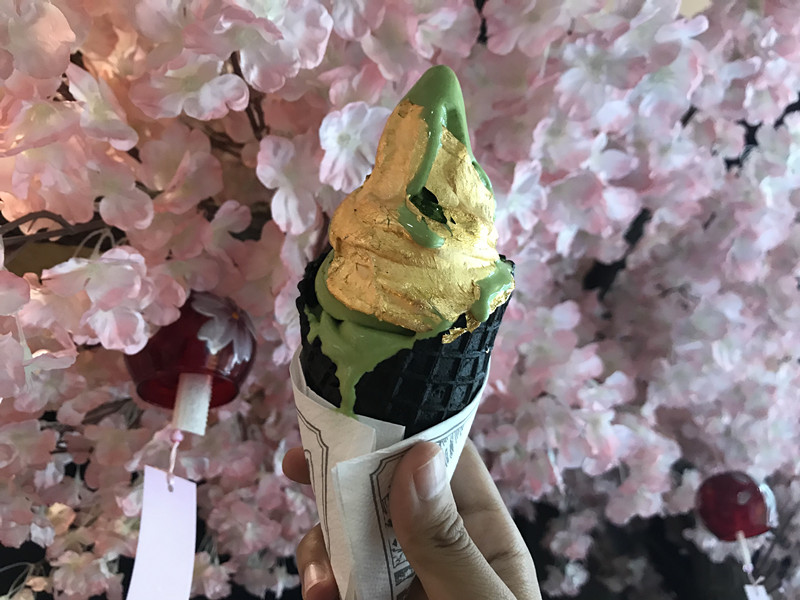 金箔抹茶冰淇淋,德国金箔冰淇淋