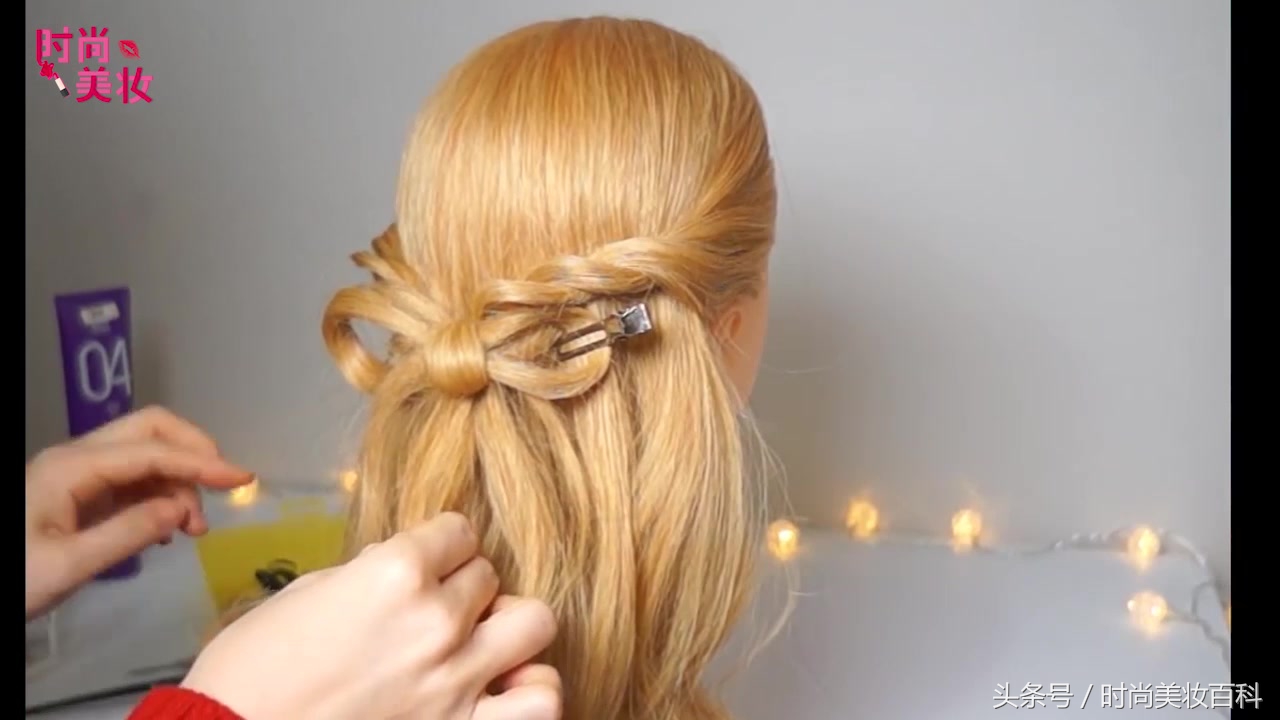 蝴蝶结头饰怎么扎头发可爱,发型带有蝴蝶结好看可爱俏皮简单