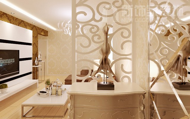 入户进来就是一个独立的玄关空间,有深意的玄关