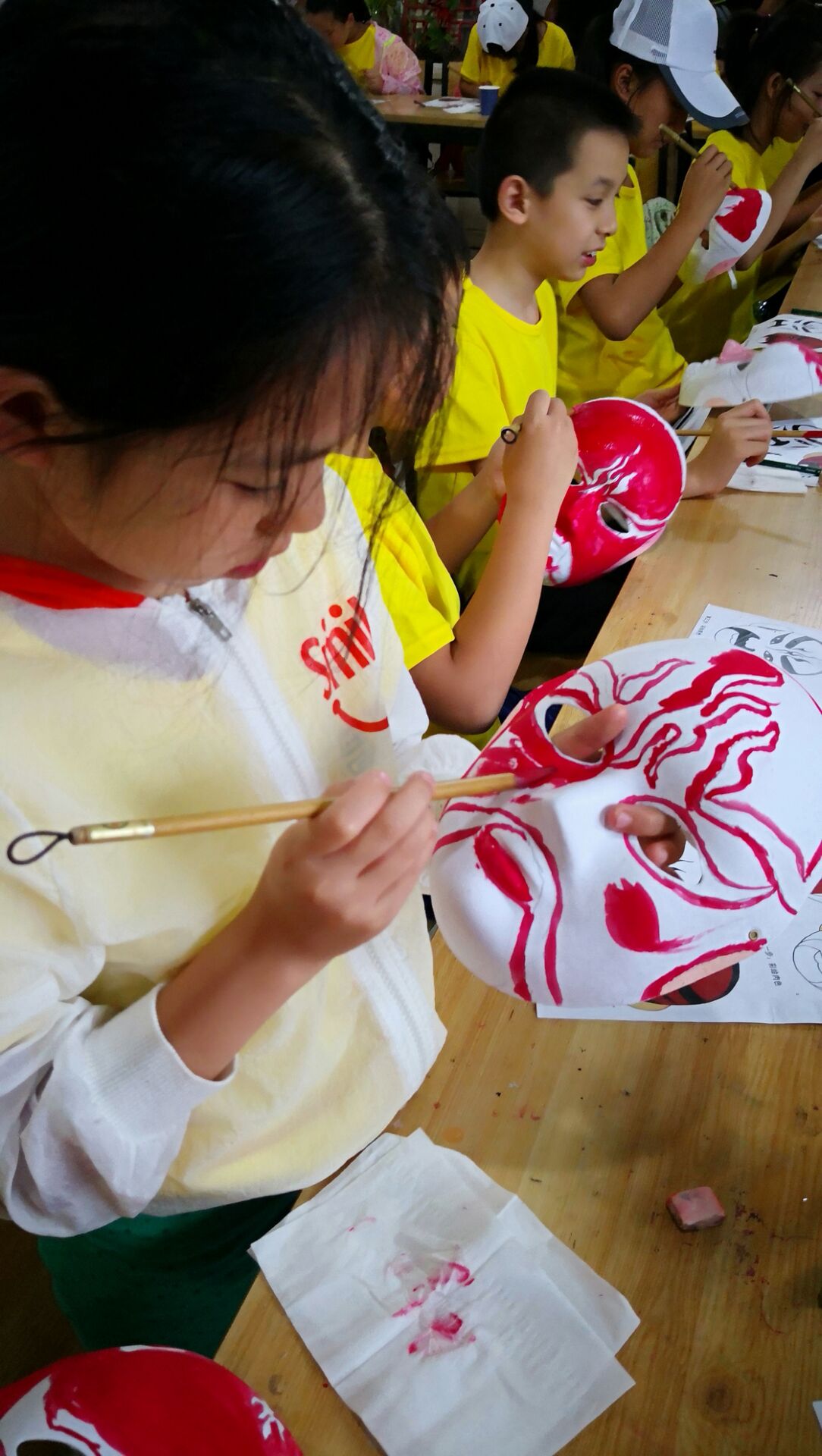 中国传统文化京剧旦角脸谱简笔画,幼儿园中国传统文化脸谱主题墙