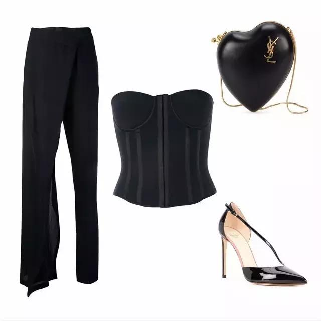 夏天开叉裙子里面可以穿牛仔裤,中长开叉裤裙穿搭