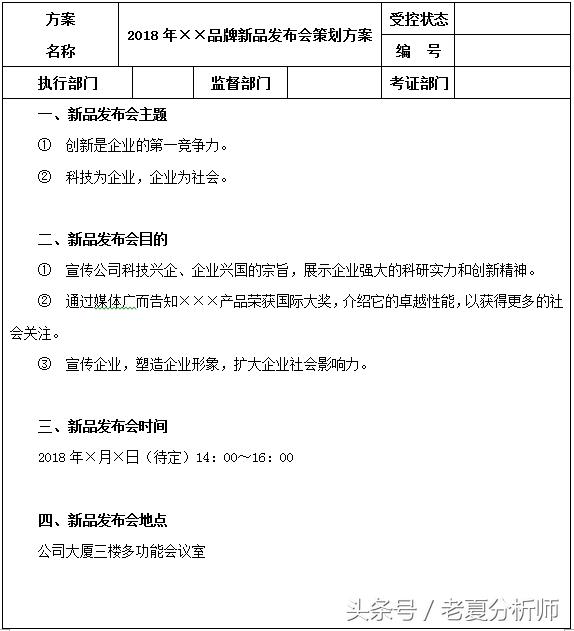 品牌新品营销方案,企业战略发布会策划