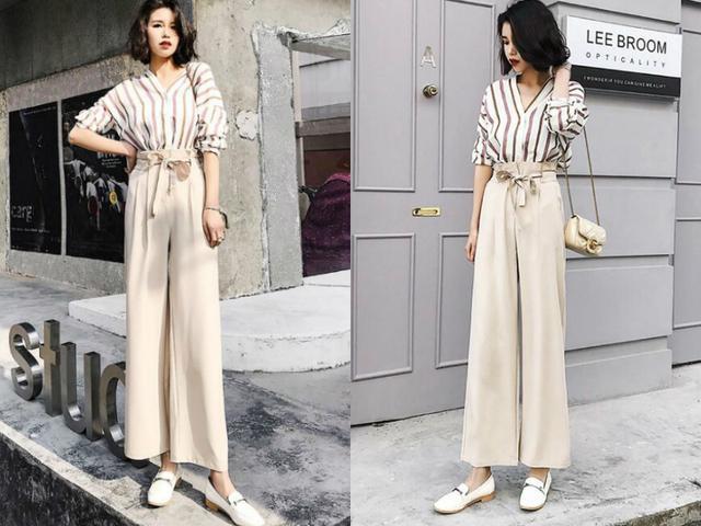 夏天米色裤子搭配什么颜色鞋子,夏天米色裤子怎么搭上衣