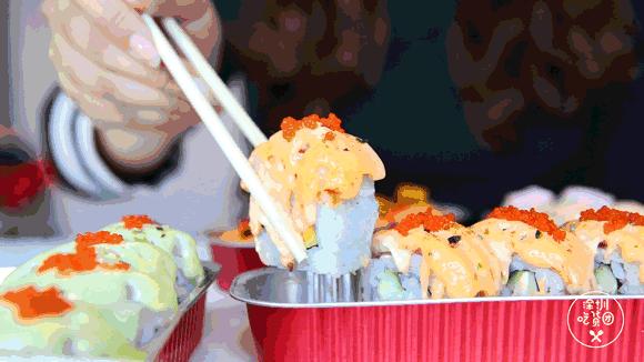 车前外带寿司高颜值和美味的内涵，迅速成为深圳寿司外带界的黑马