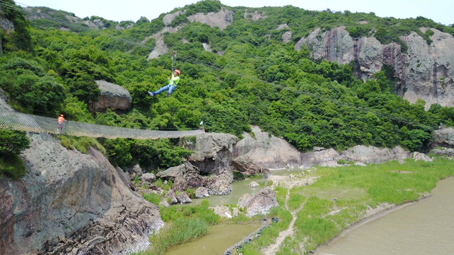 松兰山飞拉达,漫步象山松兰山