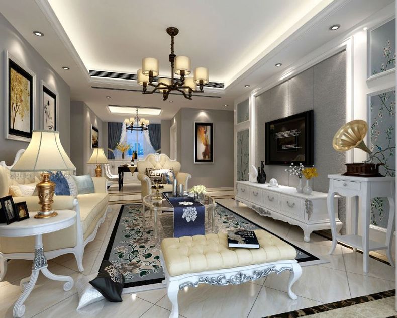 客厅现代轻奢软装风格,现代极简轻奢客厅