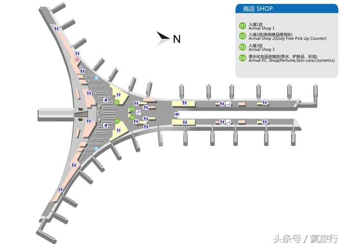 虹桥机场t2免税店分布图,日上机场免税店购物攻略