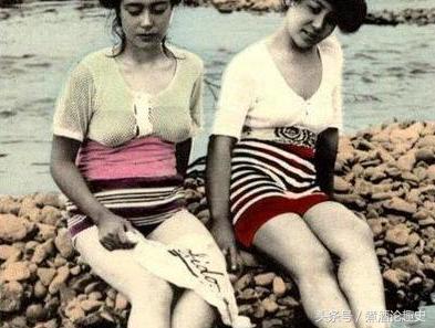 百年前女性泳装,百年前日本女子照片