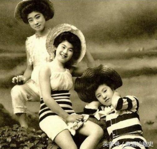 百年前女性泳装,百年前日本女子照片