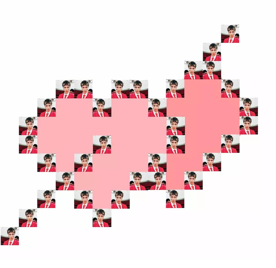 9宫格镂空爱心拼图教程,快捷指令心形九宫格切图详细教程