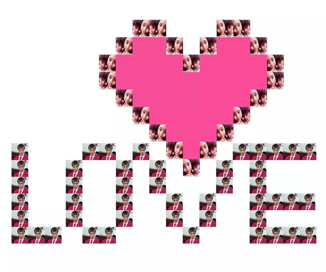 9宫格镂空爱心拼图教程,快捷指令心形九宫格切图详细教程