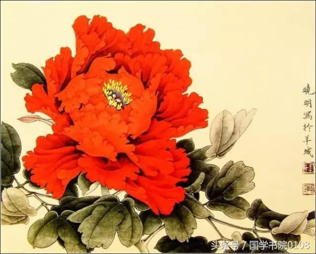 栩栩如生牡丹国画,国画牡丹图是经典