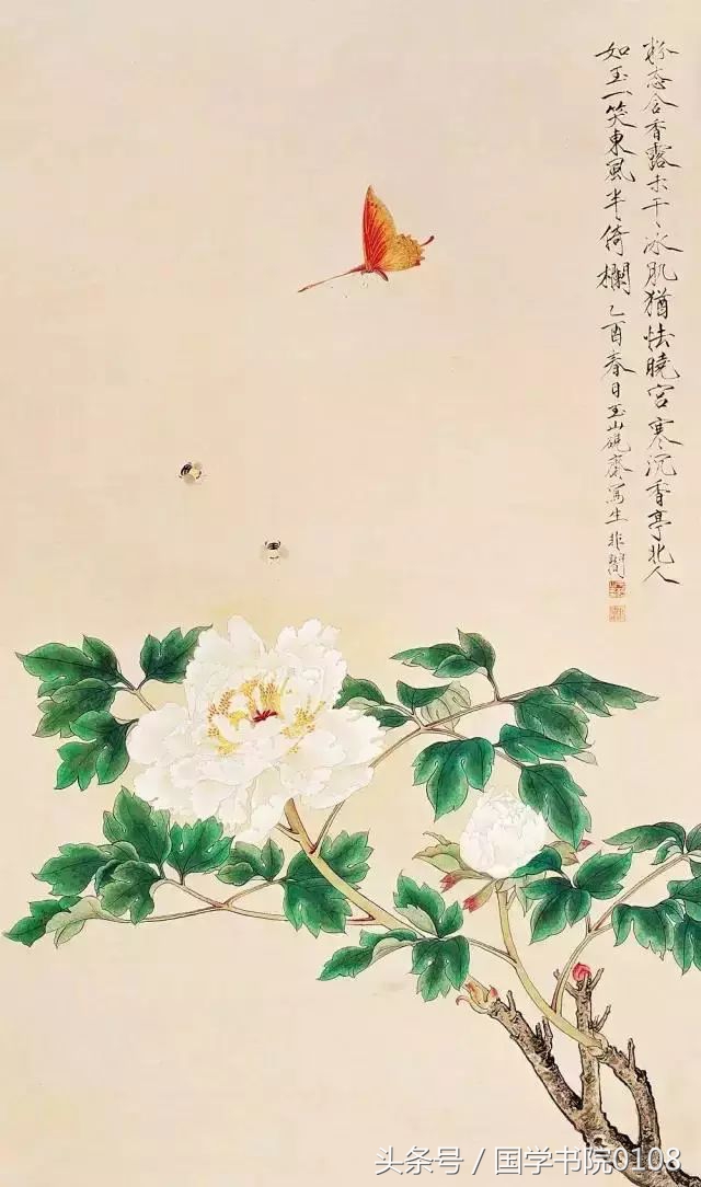 栩栩如生牡丹国画,国画牡丹图是经典