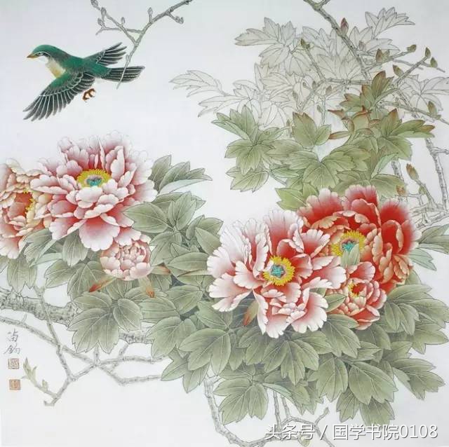 栩栩如生牡丹国画,国画牡丹图是经典