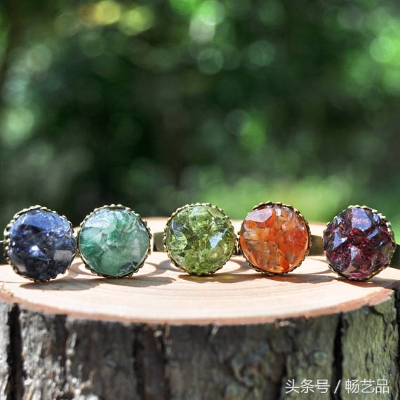 24款创意滴胶DIY水晶戒指树脂水晶戒指