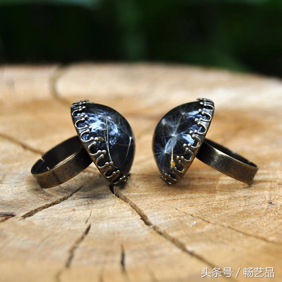 24款创意滴胶DIY水晶戒指树脂水晶戒指