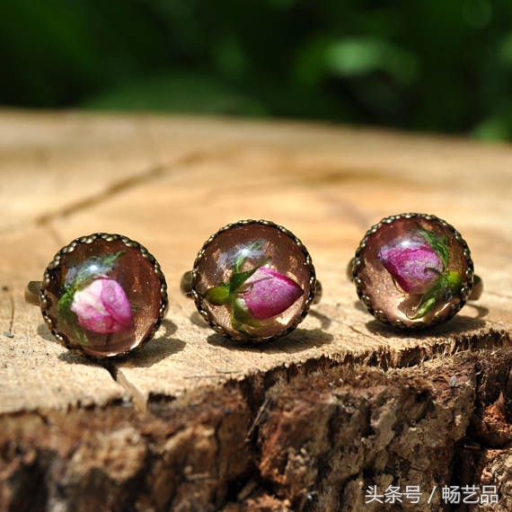 24款创意滴胶DIY水晶戒指树脂水晶戒指