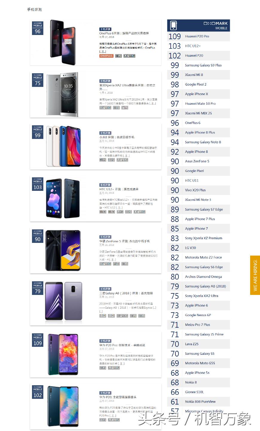 2022年手机dxo拍照评分排行榜,2022年dxo最强拍照手机前十名