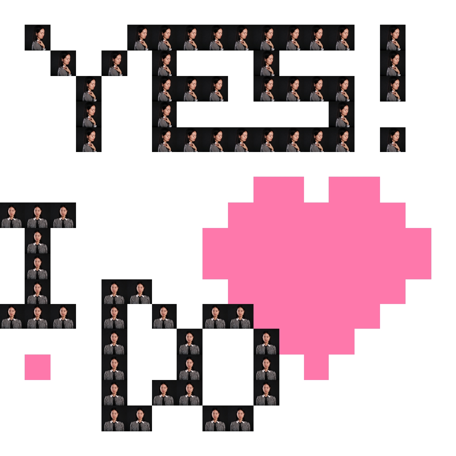 九宫格照片拼图心形hellokitty,excel心形九宫格拼图教程