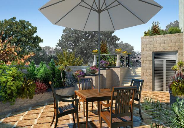 分享几款好看的洋房露台设计,太惊艳新中式设计