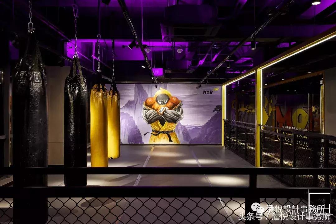 工业风健身房装修效果图,健身房吊顶工业风