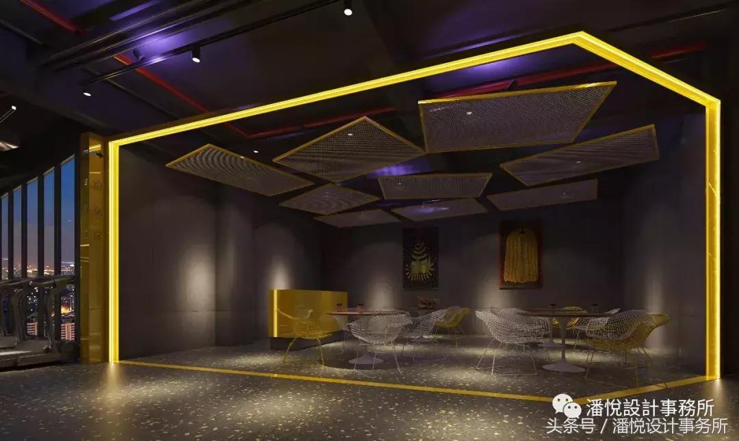 工业风健身房装修效果图,健身房吊顶工业风