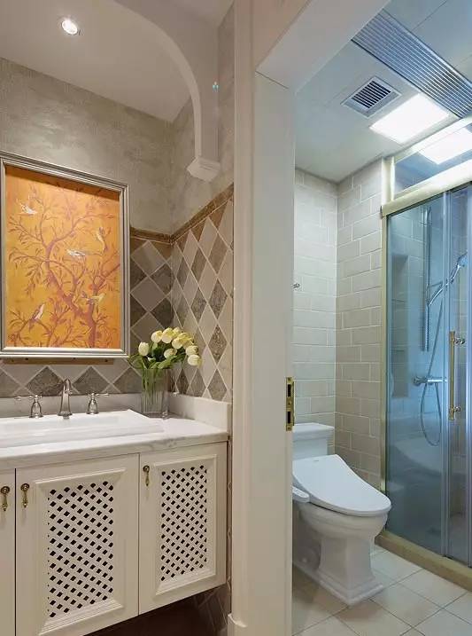 干湿区洗手台镜柜一体设计,智能镜柜一体盆洗手台