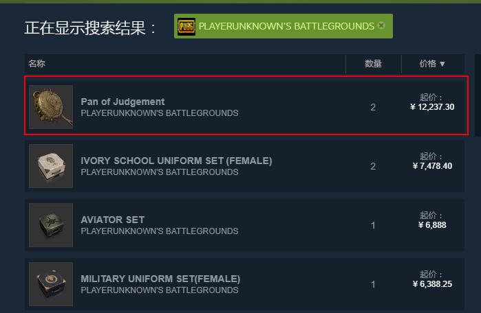 绝地求生平底锅全明星皮肤价格,绝地求生steam市场性价比高的装备