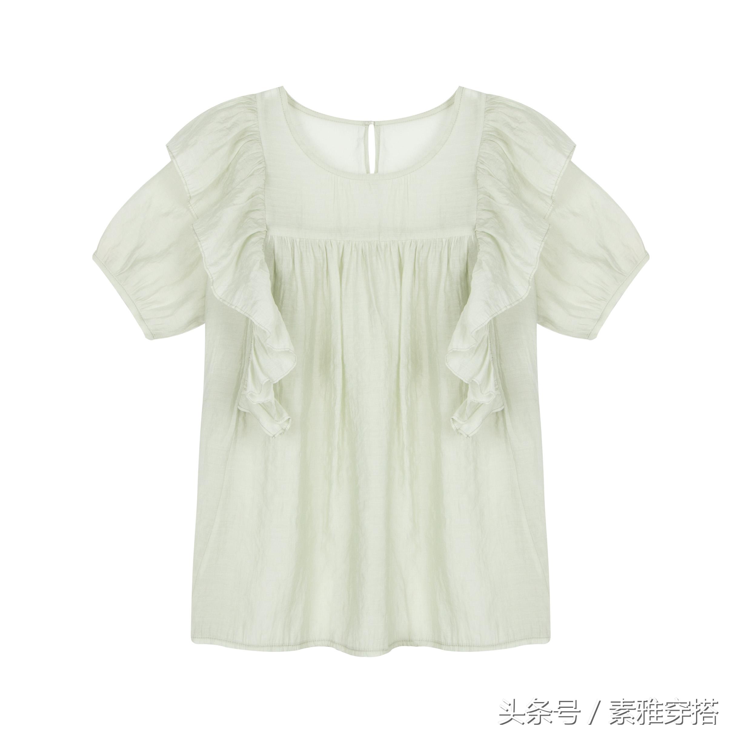 高级感小众上衣雪纺超仙,雪纺上衣女喇叭袖超仙款