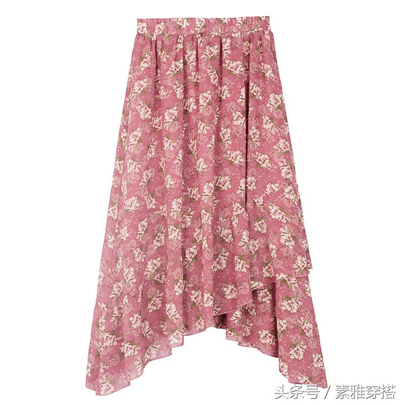 时尚碎花裙半身淑女,碎花半身长裙的搭配秋冬