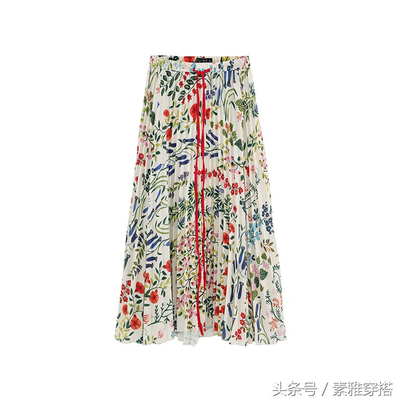 时尚碎花裙半身淑女,碎花半身长裙的搭配秋冬