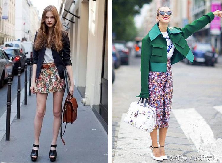 时尚碎花裙半身淑女,碎花半身长裙的搭配秋冬