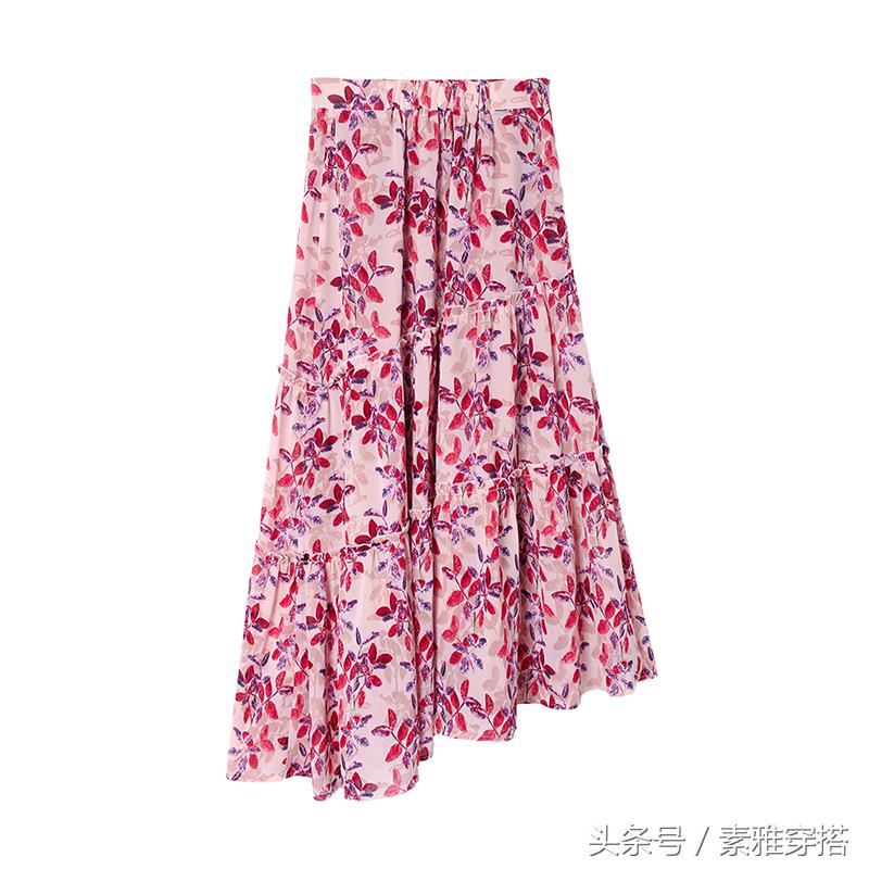 时尚碎花裙半身淑女,碎花半身长裙的搭配秋冬