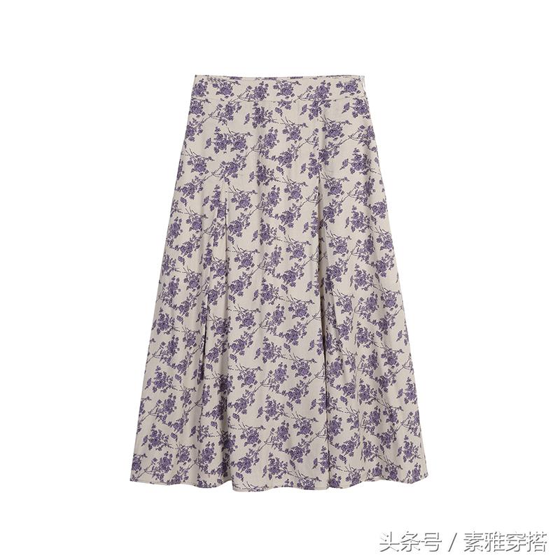 时尚碎花裙半身淑女,碎花半身长裙的搭配秋冬