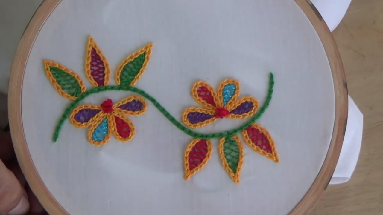 毛线刺绣花初学者怎么绣,毛线刺绣方法和技巧