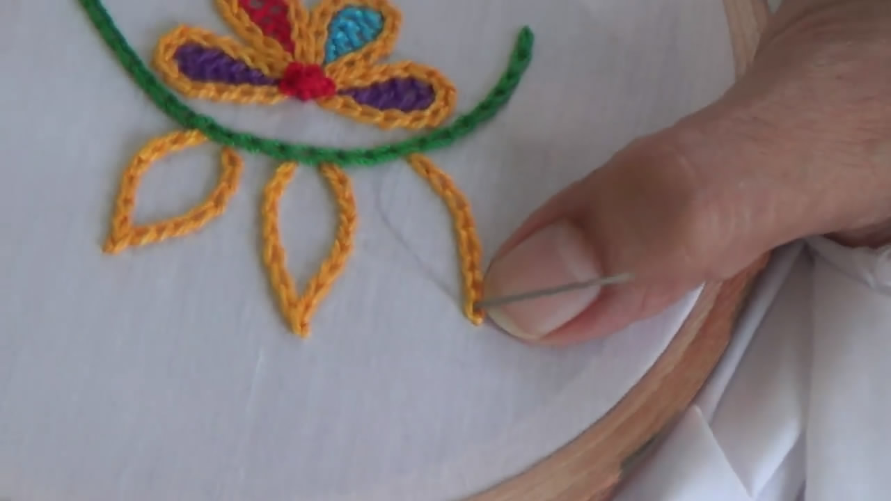 毛线刺绣花初学者怎么绣,毛线刺绣方法和技巧