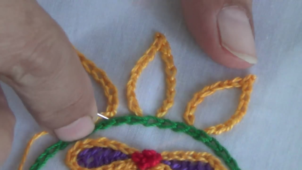 毛线刺绣花初学者怎么绣,毛线刺绣方法和技巧