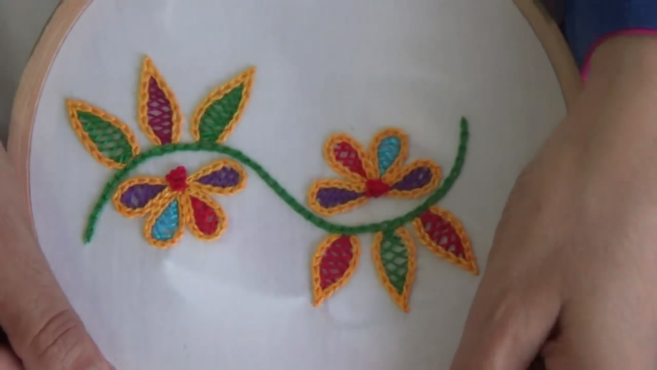 毛线刺绣花初学者怎么绣,毛线刺绣方法和技巧