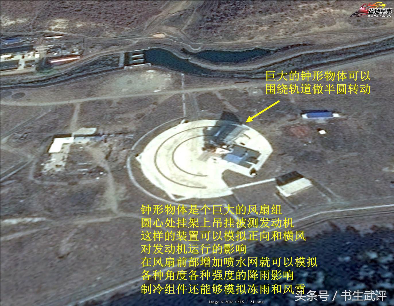 对比通用电气皮勃尔斯测试场看606所航发露天试车场