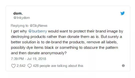 巴宝莉烧毁库存事件,巴宝莉为什么烧奢侈品