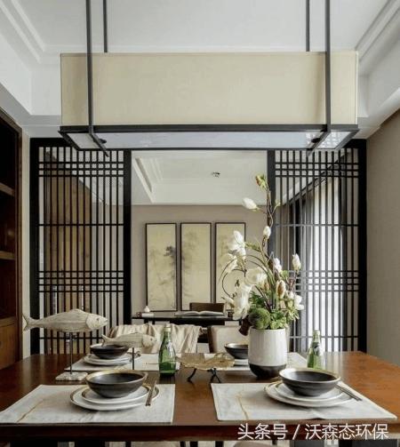 新中式花格屏风,新中式玄关屏风花格效果图