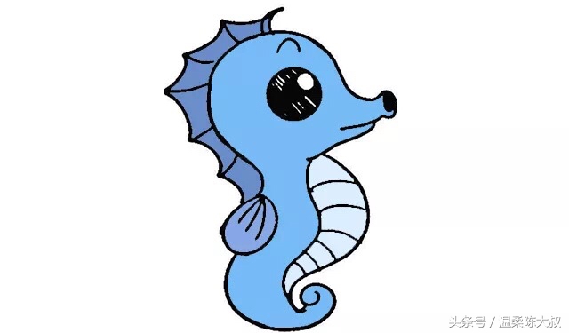 海洋动物简笔画简单画法,儿童简笔画入门0-3岁零基础蜗牛